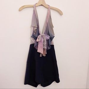 Black Halo Multicolor Ruffle Jumpsuit